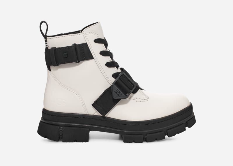 Ugg lace up shop boots with fur
