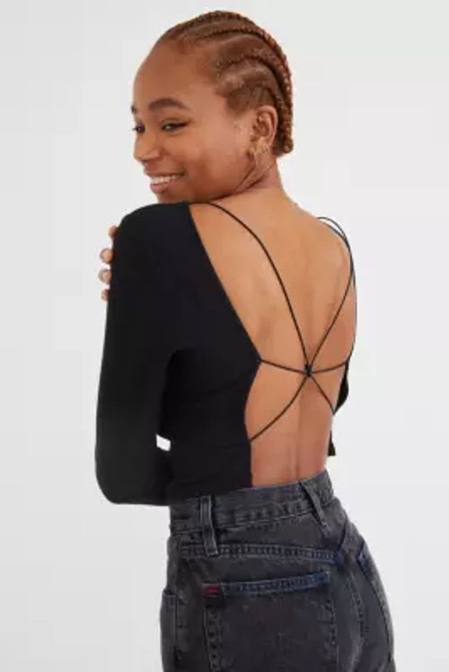 Open Back Long Sleeve Top