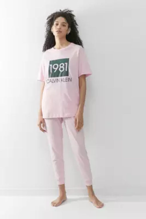 Calvin Klein Pyjama T-Shirt & Joggers Set - Pink XS at Urban Outfitters |  Compare | Cabot Circus