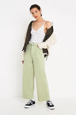 BDG Mint Belted Flood Jeans mint 32W 30L at Urban Outfitters