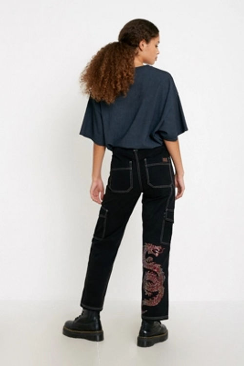 Bdg Diamante Dragon Print Skate Jeans Black 30w 30l At Urban Outfitters Compare Cabot Circus