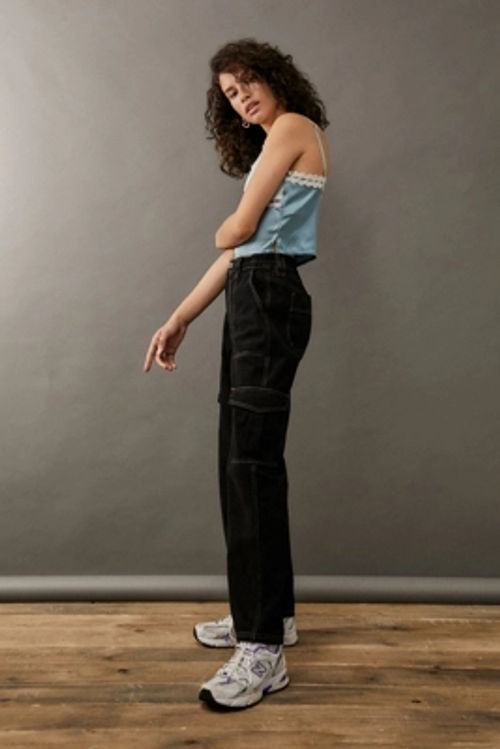 Bdg Contrast Stitch Skate Jeans Black 28w 30l At Urban Outfitters Compare Grazia