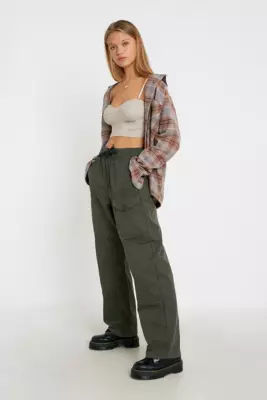 BDG Ecru Two-Tone Carpenter Trousers | Urban Outfitters Turkey