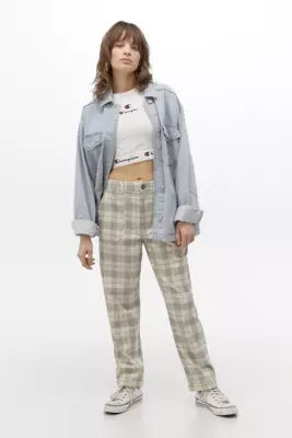 Lottie Tomlinson Grey Check Tailored Cigarette Trousers  In The Style  Australia