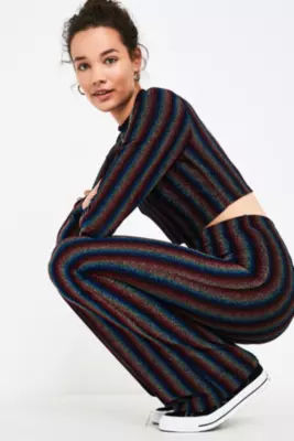 Sparkle Stripe Trousers - Multi Sparkle Stripe | Boden AU