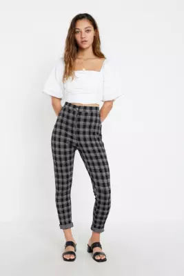 College Retro Gingham Straight Leg Checked Trousers Womens  Ladies checked  trousers Cute casual outfits Fashion inspo outfits