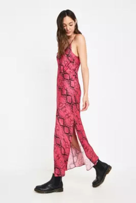 UO Snake Print Slip Dress