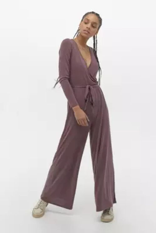 UO Cupro Wrap Jumpsuit -...