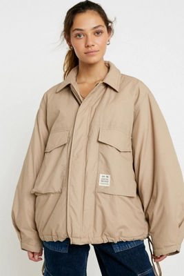 uo rene padded black utility jacket