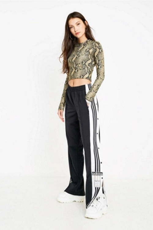 adidas popper pants womens blue