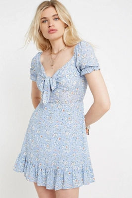 urban outfitters blue floral dress