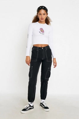 urban outfitters black cargo pants