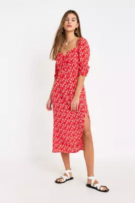 urban outfitters floral midi dress