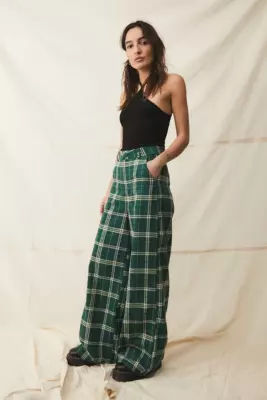 Daisy Street Wide Leg Trousers in Leopard Print