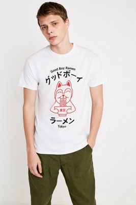 UO Ramen Short Sleeve T Shirt white XS at Urban Outfitters