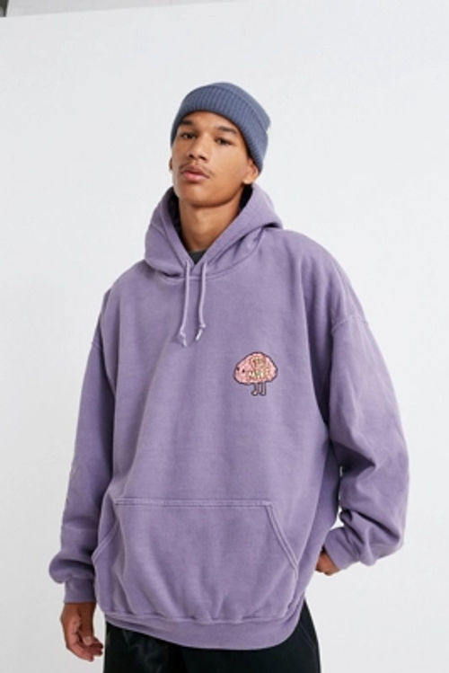 Uo Brain Hoodie Purple S At Urban Outfitters Compare Cabot Circus