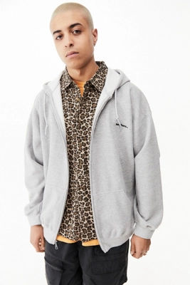 iets frans Grey Marl Zip Through Hoodie Grey M at Urban