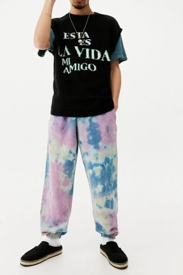 Iets frans online tie dye joggers