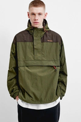 iets frans Khaki Popover Anorak Jacket green S at Urban