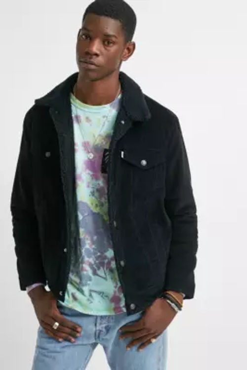 Levi's Type 3 Black Corduroy Sherpa Jacket - black S at Urban Outfitters |  Compare | Highcross Shopping Centre Leicester