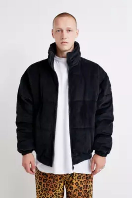 UO Gunmetal Corduroy Puffer Jacket - Grey M at Urban Outfitters | Compare |  Highcross Shopping Centre Leicester