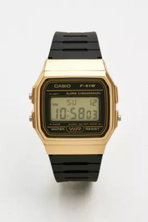 Casio F91W Vintage Gold & Black Watch - black at Urban Outfitters | Compare  | Highcross Shopping Centre Leicester