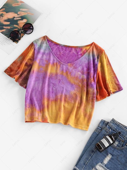 Women T-shirts ZAFUL Tie Dye...