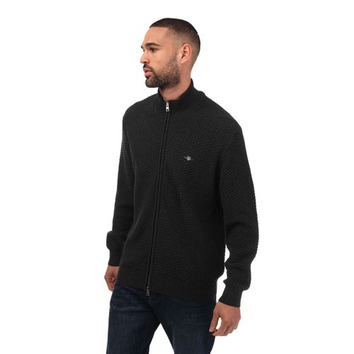 Mens Textured Cotton Zipped...