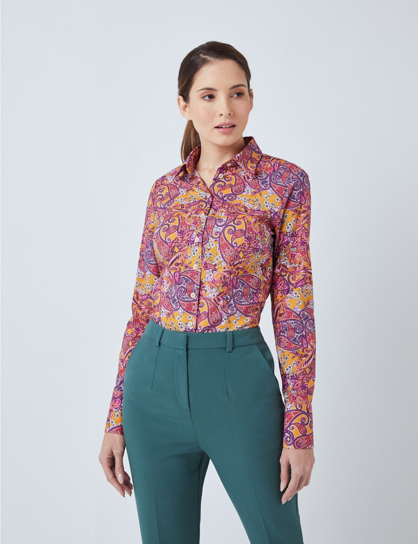 Floral Paisley Fitted Shirt 