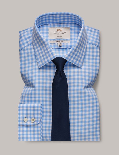 Hawes & Curtis Non-Iron Blue...