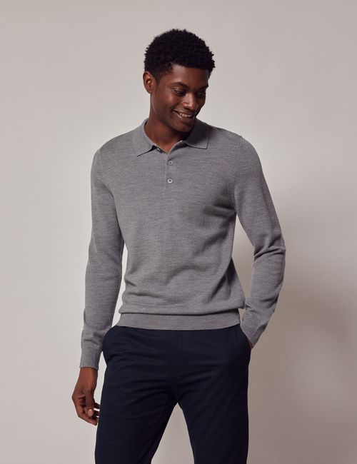 Hawes & Curtis Grey Polo Neck...