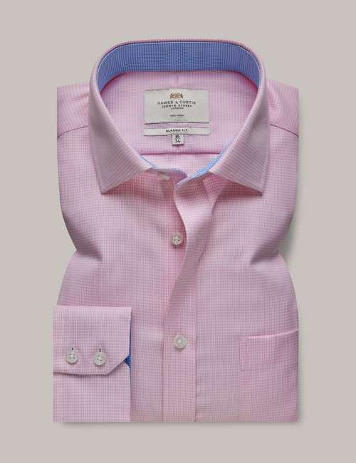 Hawes & Curtis Non-Iron Pink...