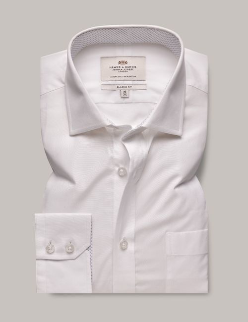 Hawes & Curtis White Poplin...