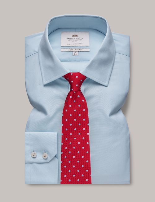 Hawes & Curtis Blue Poplin...