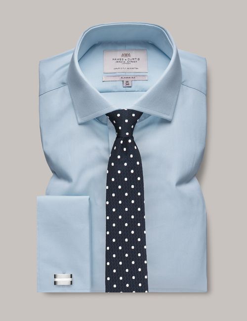 Hawes & Curtis Blue Poplin...