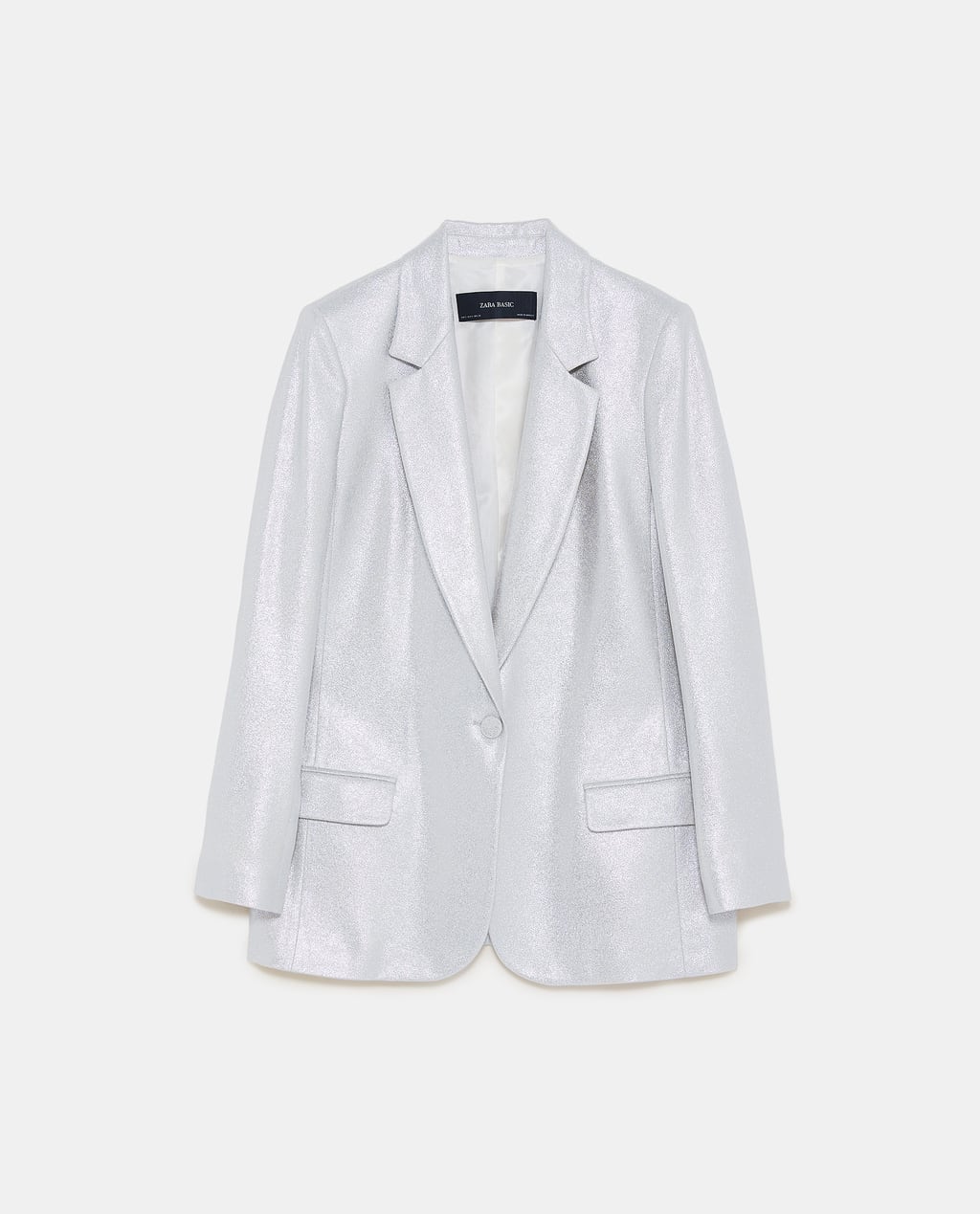 silver blazer zara