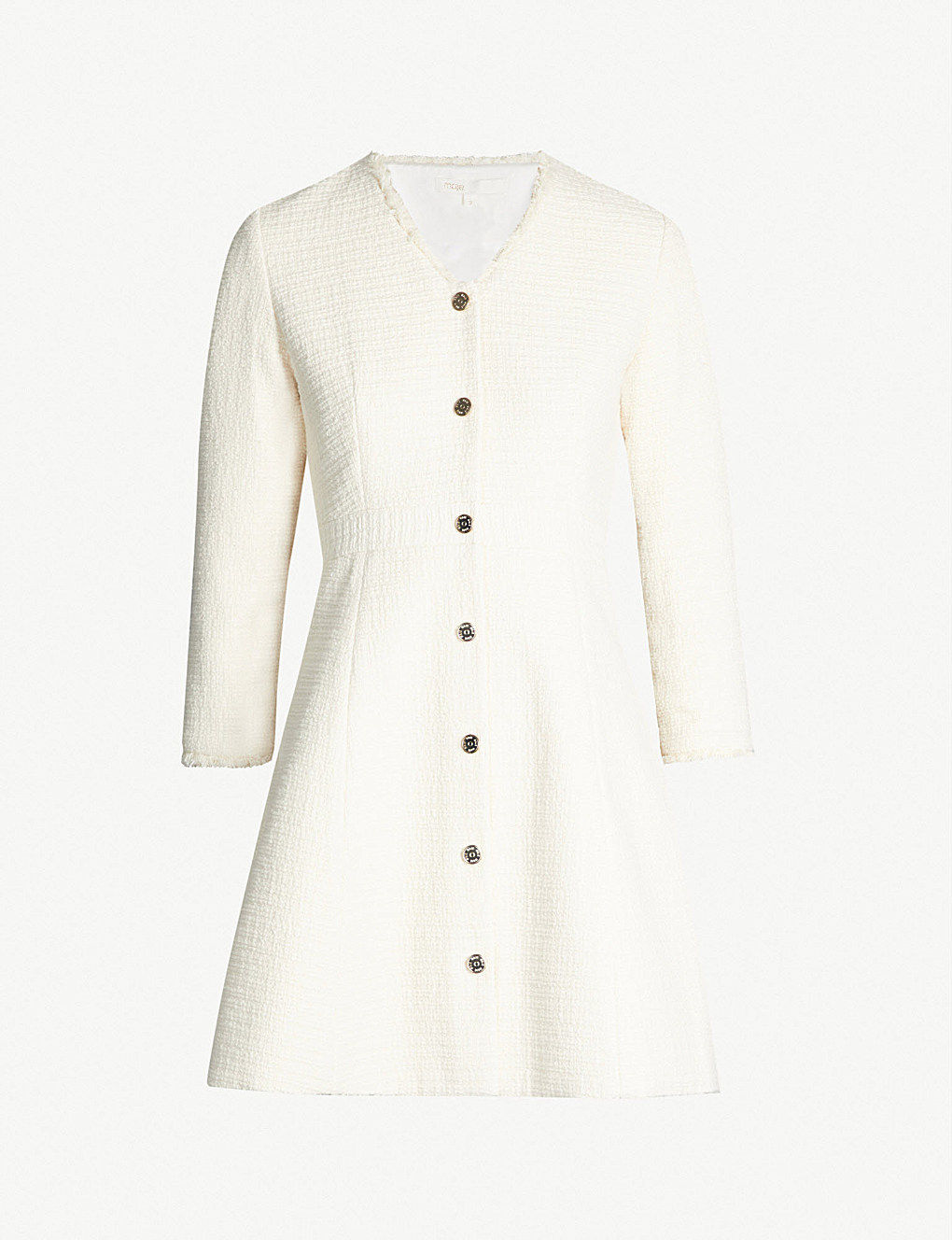 maje white tweed dress