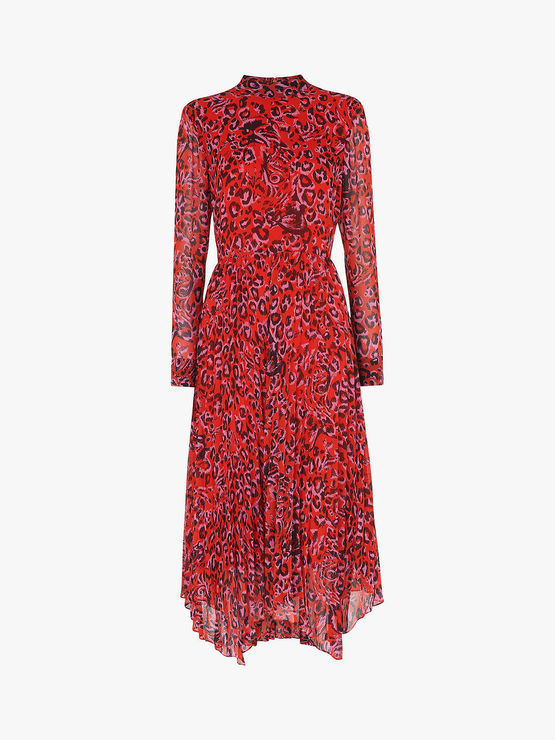 whistles red leopard dress