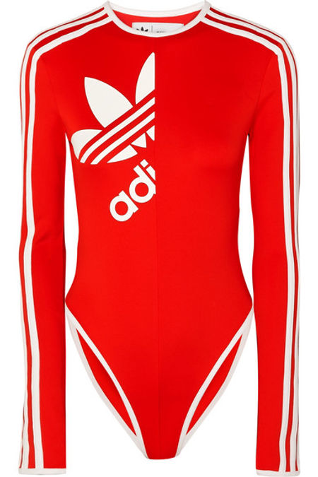 Rock red like Beyonce in a red logo bodysuit by Adidas | MailOnline