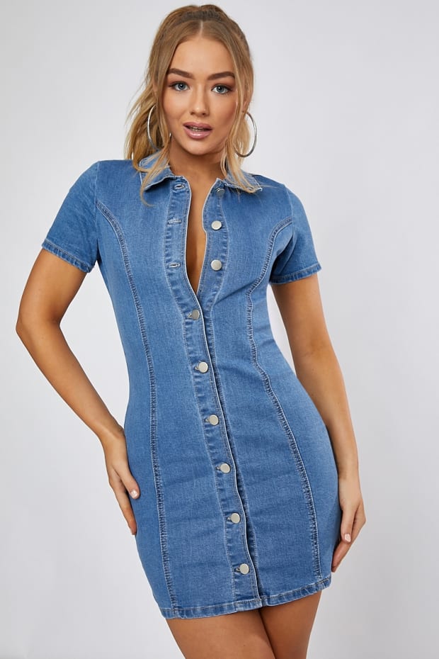 in the style dani dyer denim dress