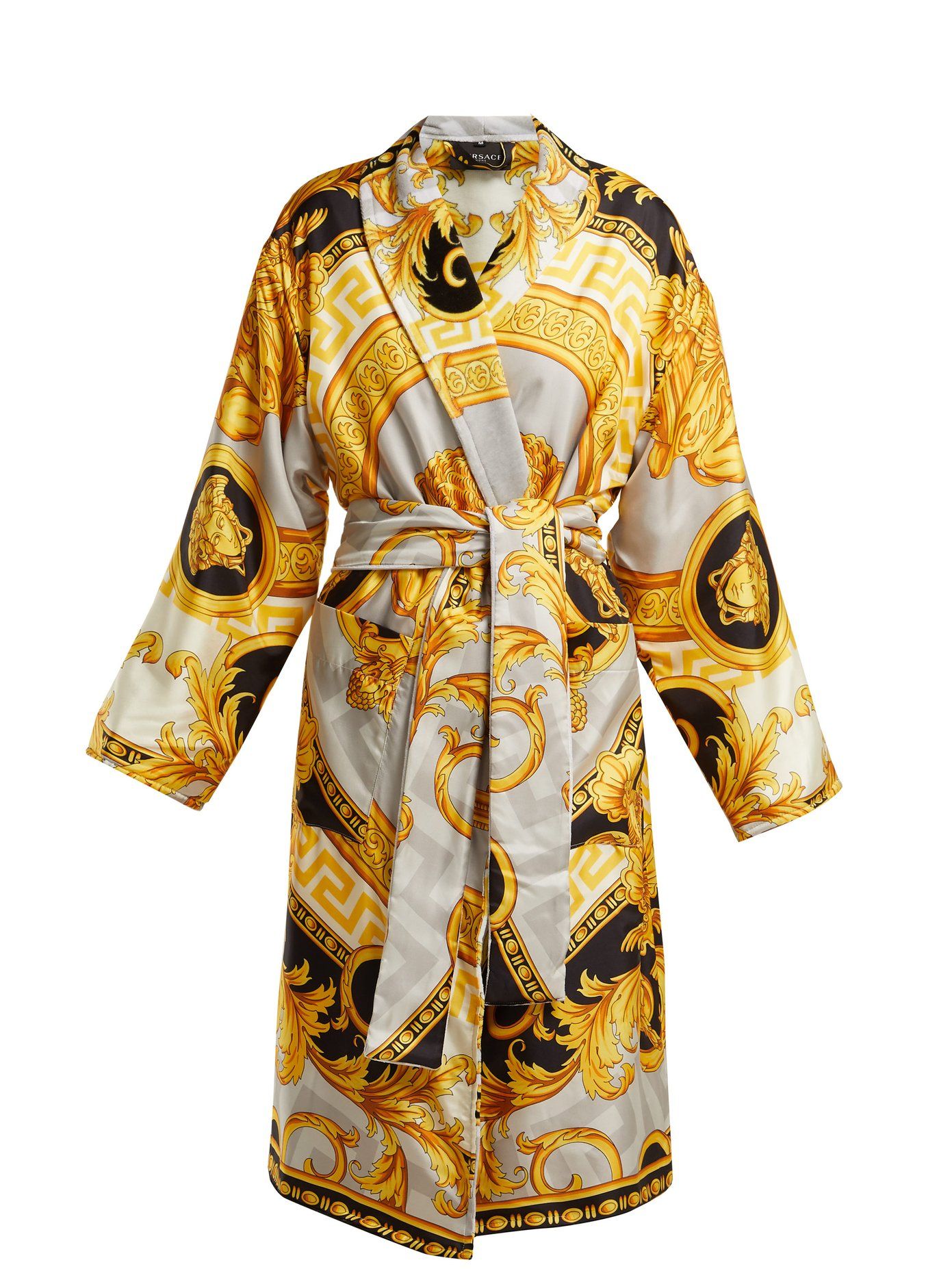 silk versace dressing gown