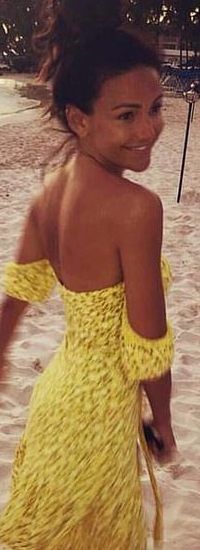 michelle keegan yellow lace dress