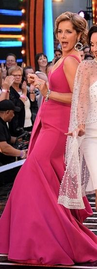 Do evening wear like Darcey Bussell wearing a custom Caroline Castigliano  fuchsia fishtail dress | MailOnline