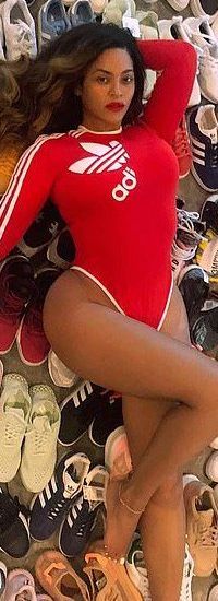 adidas red bodysuit beyonce