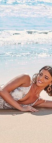 abbey clancy x lipsy snake print belted swimsuit