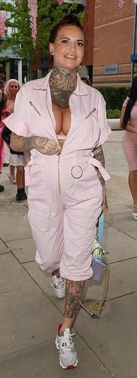 pale pink boiler suit