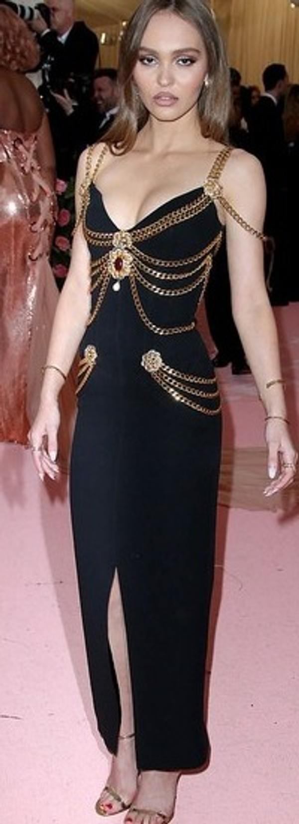 She's in chains! Look like Lily Rose Depp in a Chanel inspired dress |  MailOnline