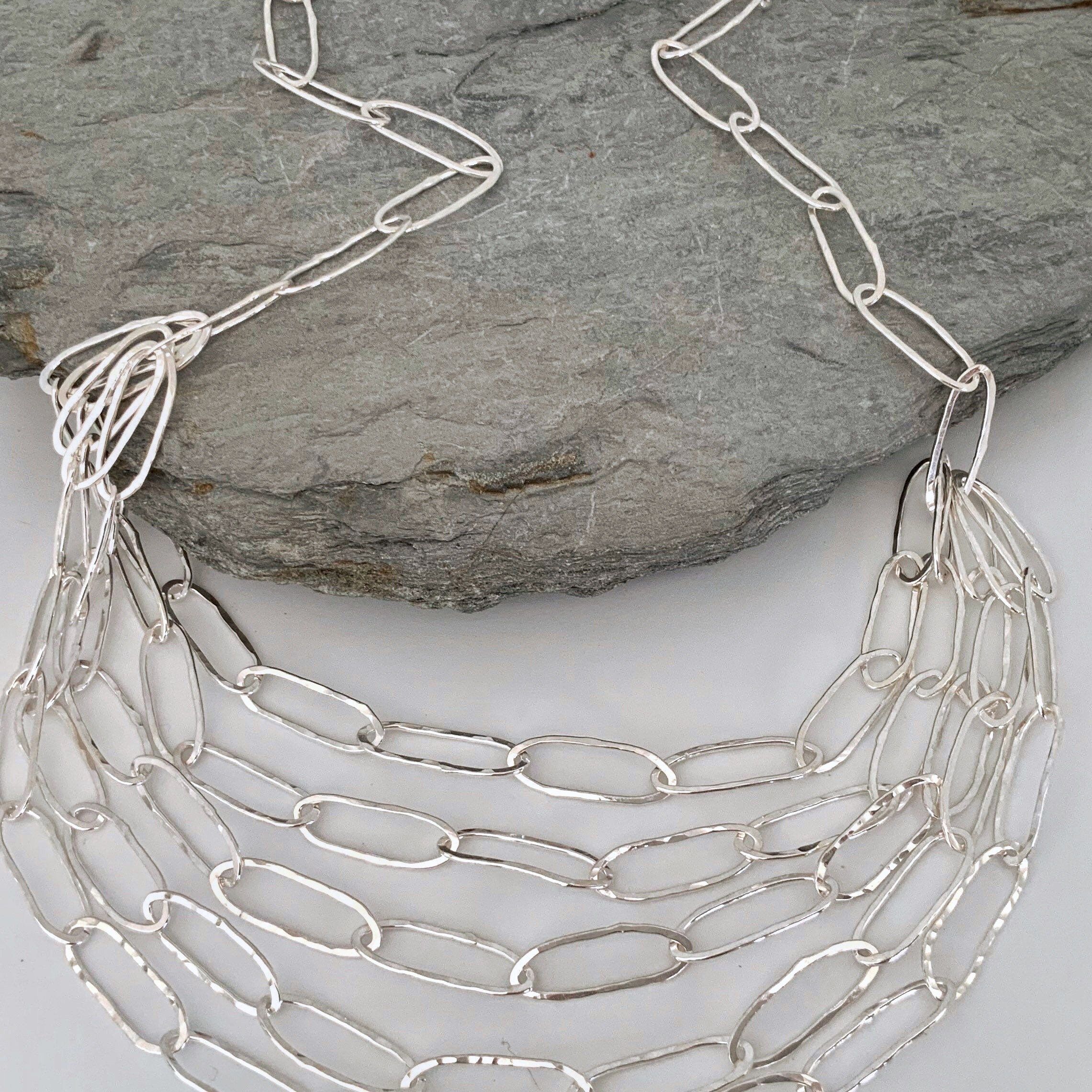 Handmade Silver Chain Necklace With 