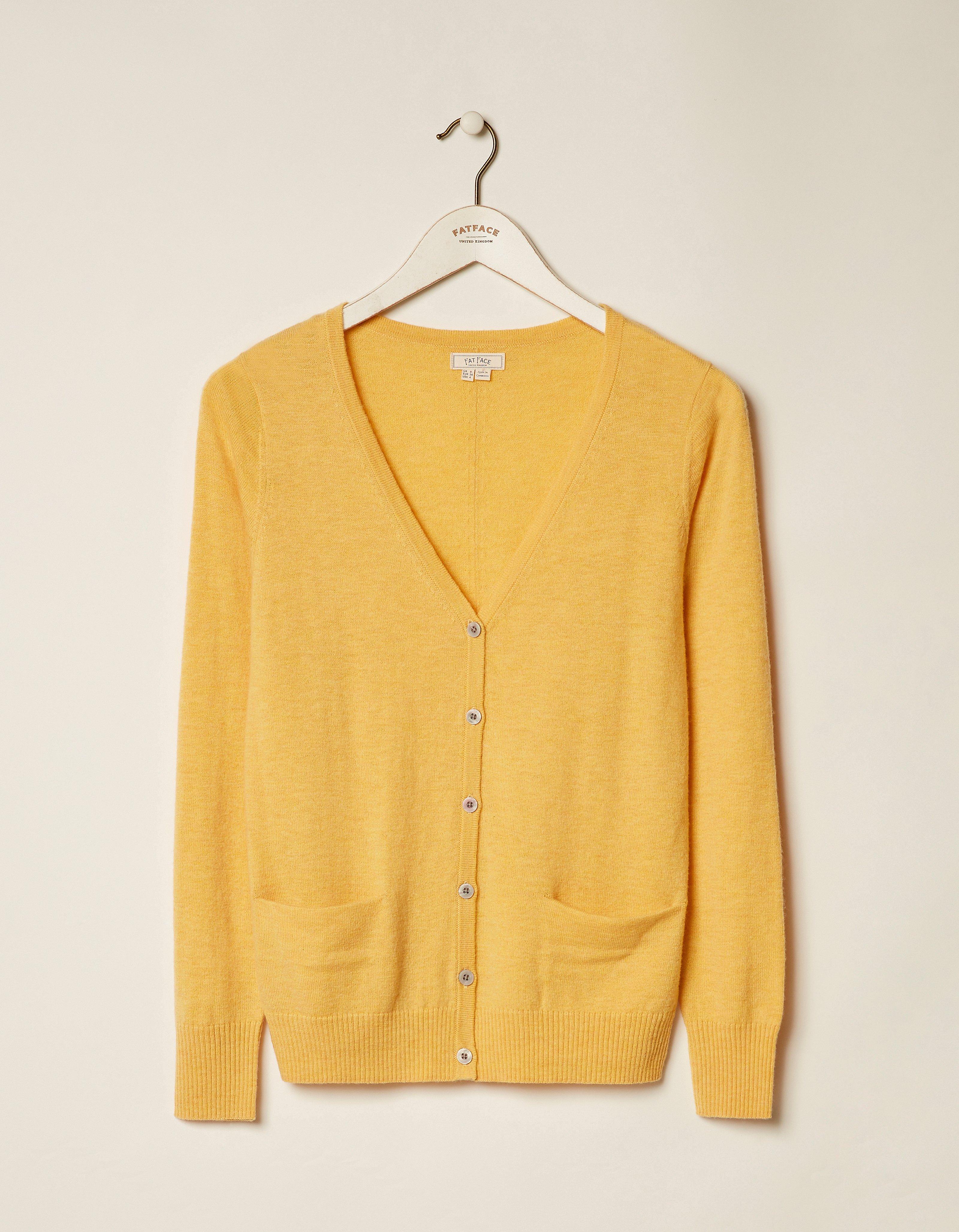 Fat face 2025 mustard cardigan