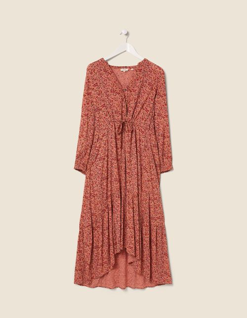 Cora Woodblock Midi Dress